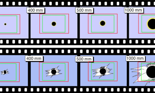 Velikost slunce pro FullFrame snímač s určitým ohniskem objektivu